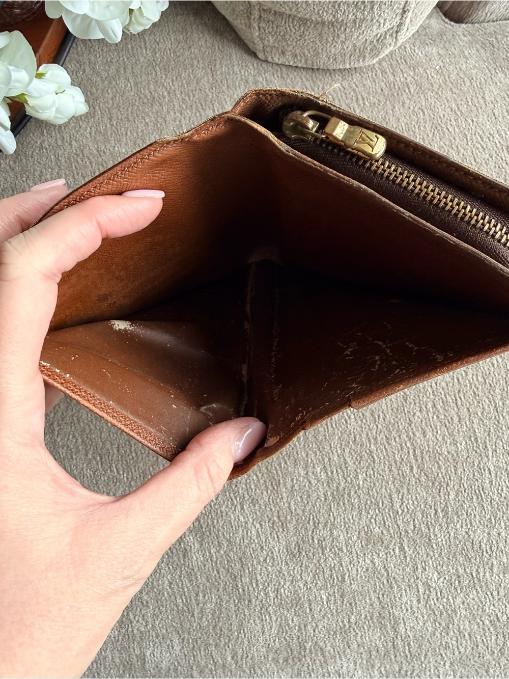 Louis Vuitton Monogram Canvas Brown Passport Wallet Authentic - Picture 10 of 14